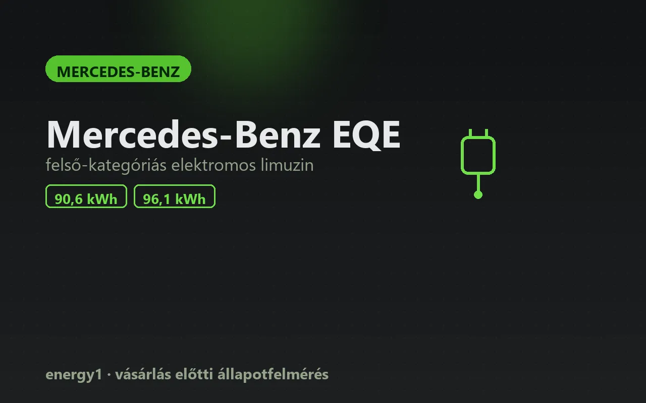 Mercedes-Benz EQE elektromos autó állapotfelmérés