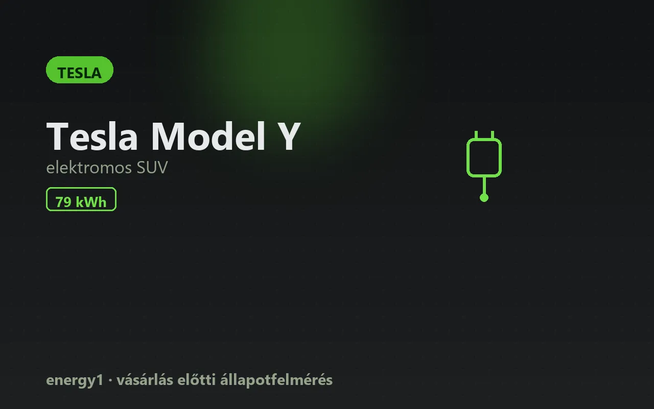 Tesla Model Y elektromos autó állapotfelmérés