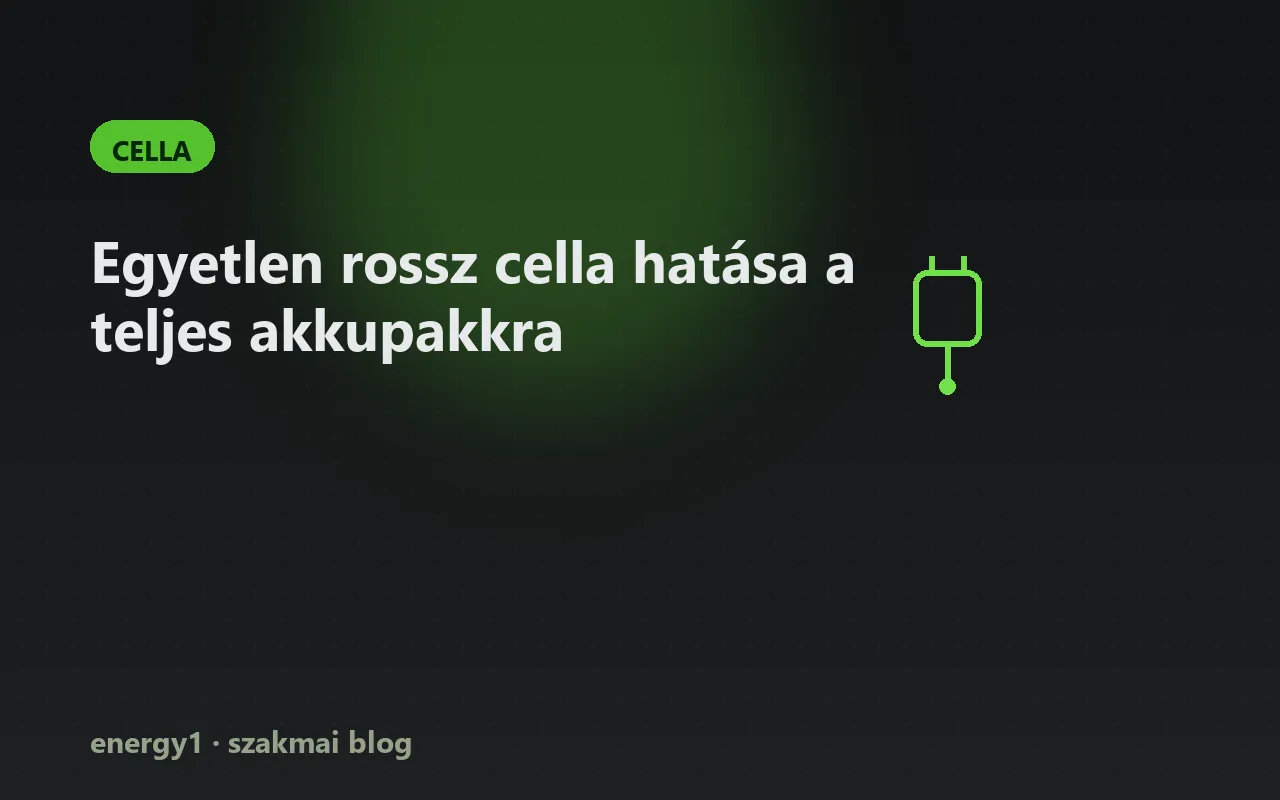 Egyetlen rossz cella hatása a teljes akkupakkra - cella