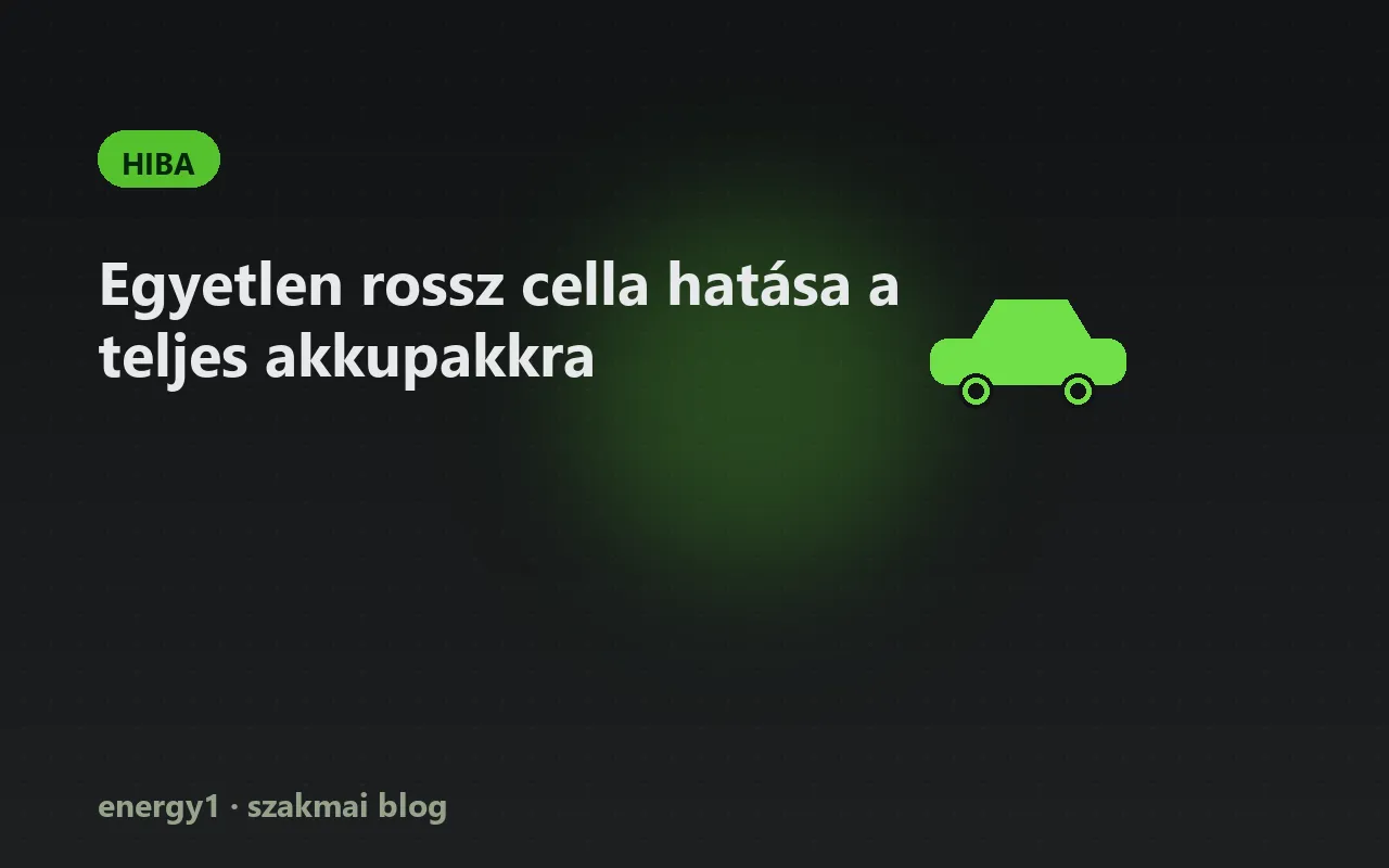 Egyetlen rossz cella hatása a teljes akkupakkra - hiba