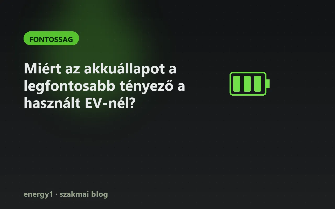 Miért az akkuállapot a legfontosabb tényező a használt EV-nél? - fontossag