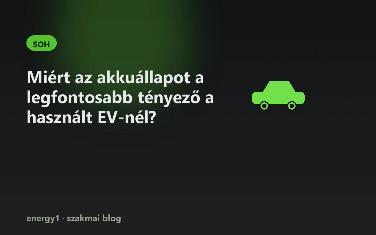 Miért az akkuállapot a legfontosabb tényező a használt EV-nél? - soh
