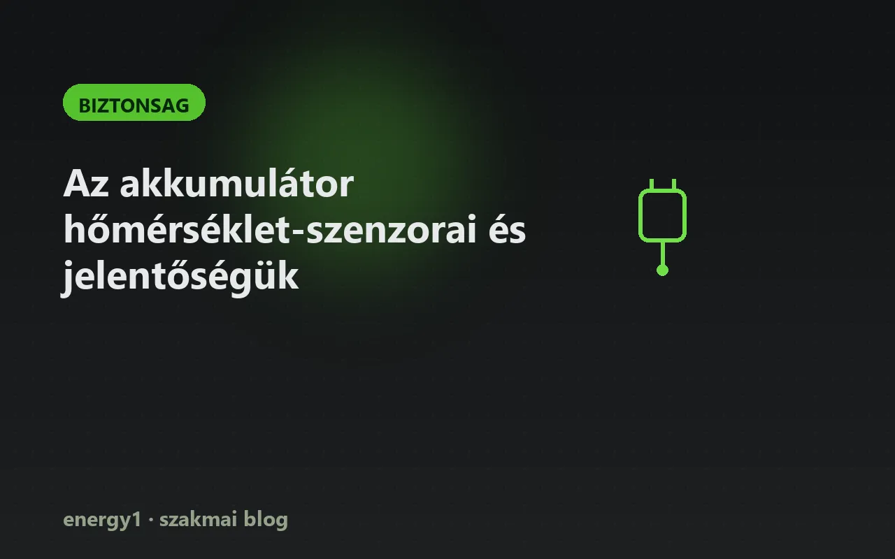 Az akkumulátor hőmérséklet-szenzorai és jelentőségük - biztonsag