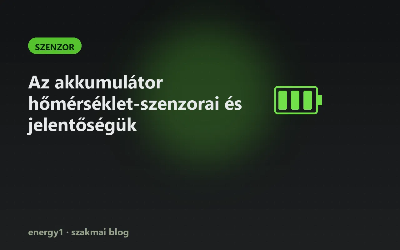 Az akkumulátor hőmérséklet-szenzorai és jelentőségük - szenzor