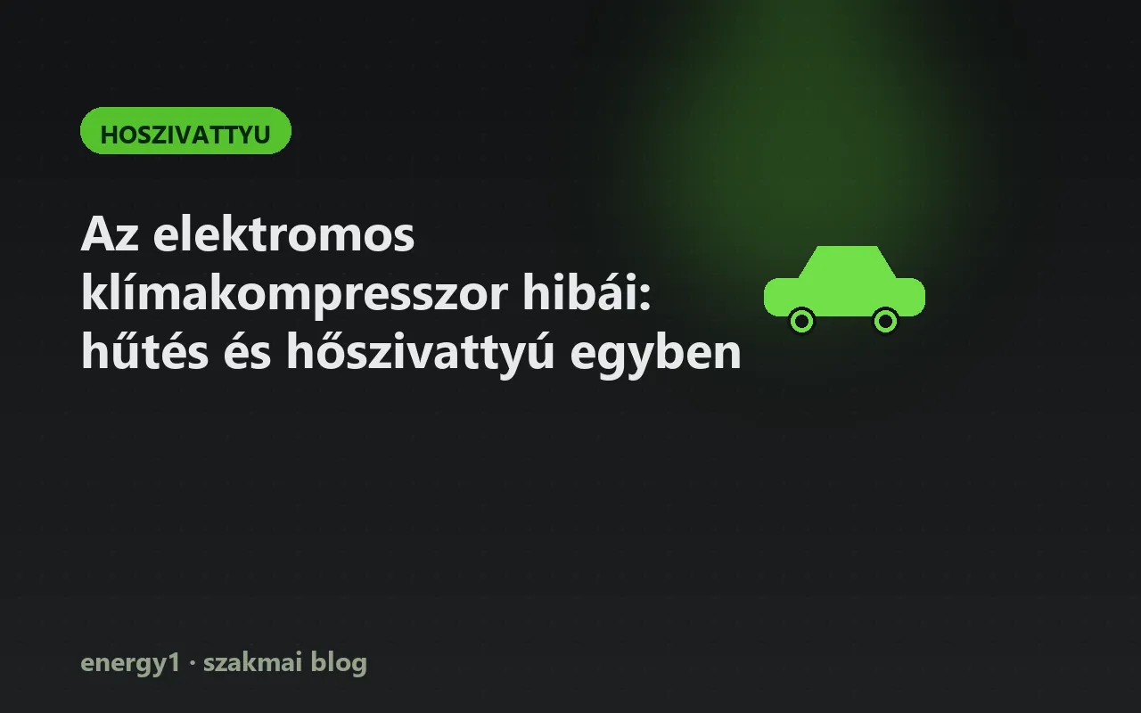 Az elektromos klímakompresszor hibái: hűtés és hőszivattyú egyben - hoszivattyu