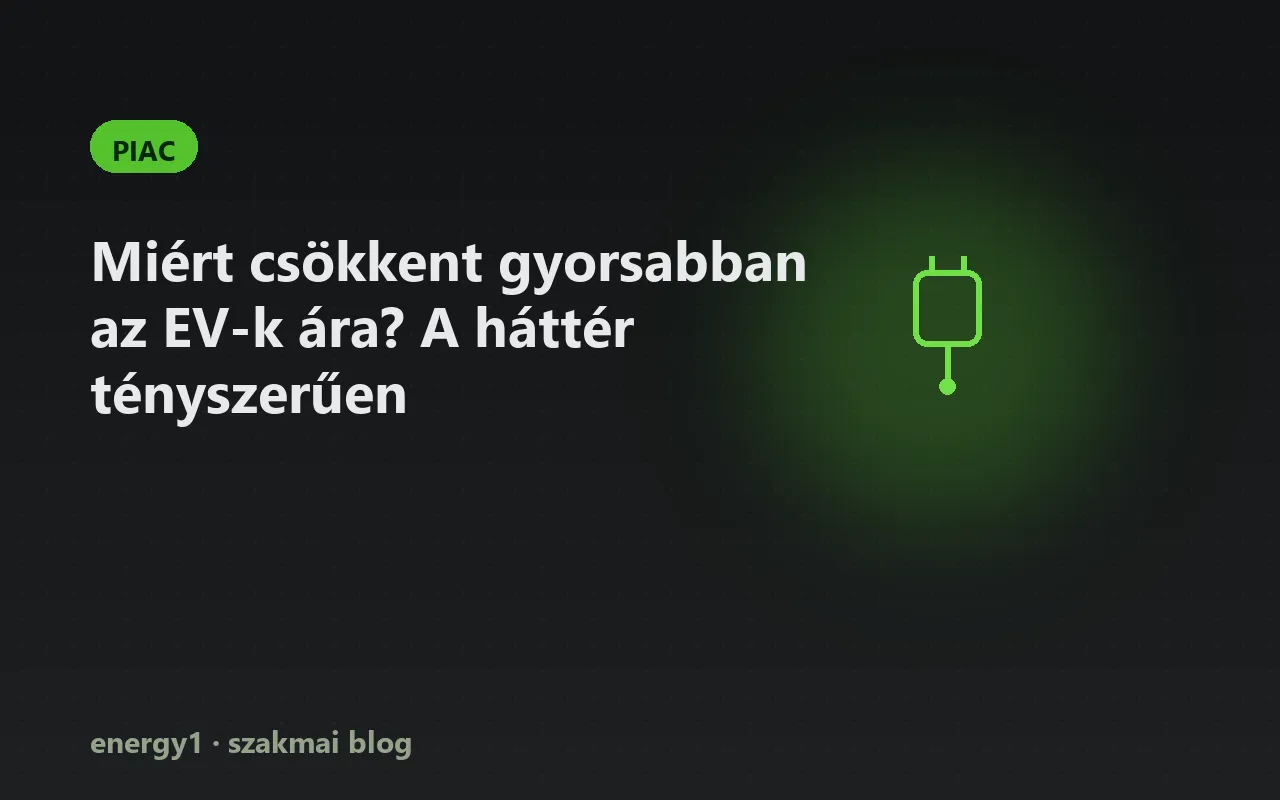 Miért csökkent gyorsabban az EV-k ára? A háttér tényszerűen - piac