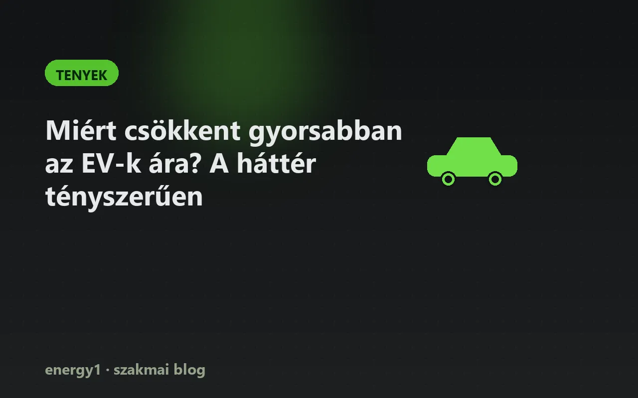 Miért csökkent gyorsabban az EV-k ára? A háttér tényszerűen - tenyek