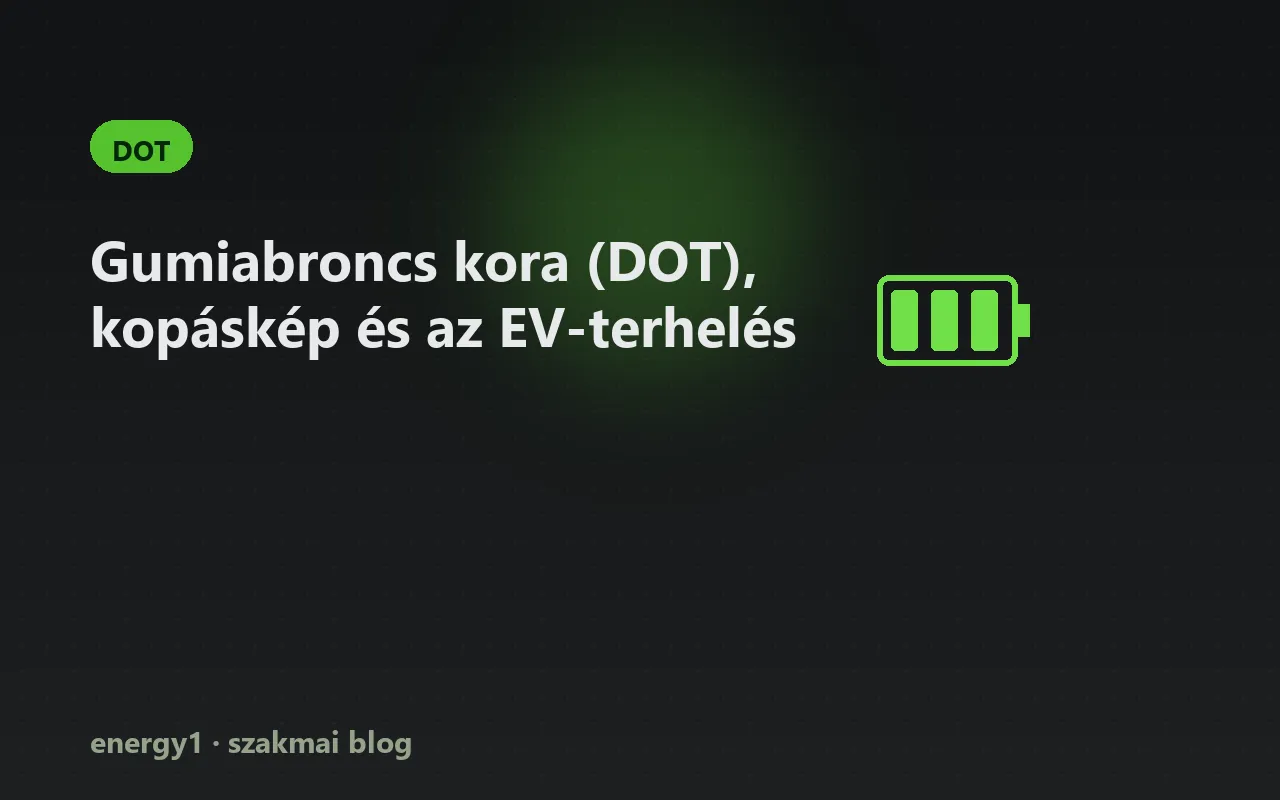 Gumiabroncs kora (DOT), kopáskép és az EV-terhelés - dot