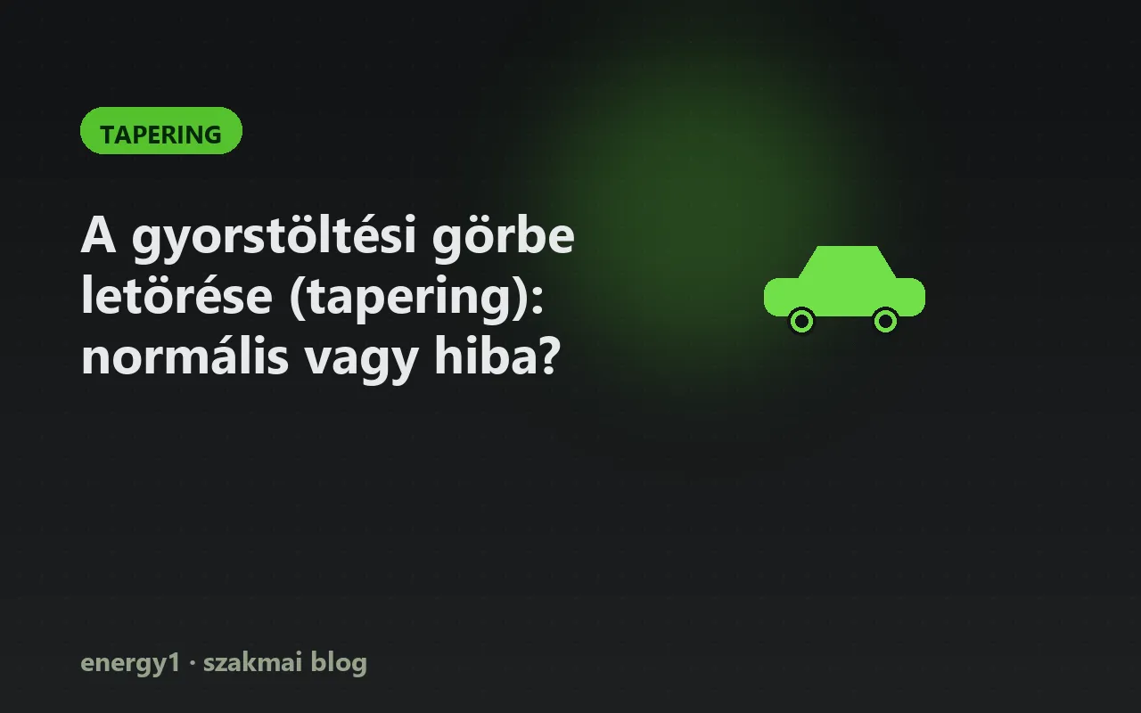 A gyorstöltési görbe letörése (tapering): normális vagy hiba? - tapering
