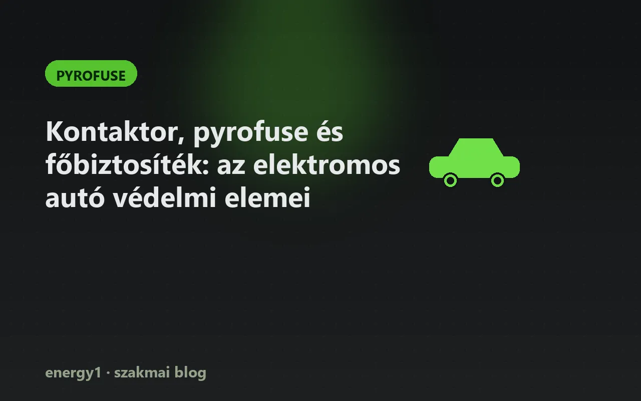 Kontaktor, pyrofuse és főbiztosíték: az elektromos autó védelmi elemei - pyrofuse