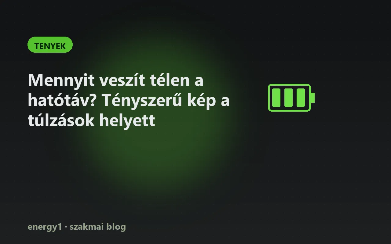 Mennyit veszít télen a hatótáv? Tényszerű kép a túlzások helyett - tenyek