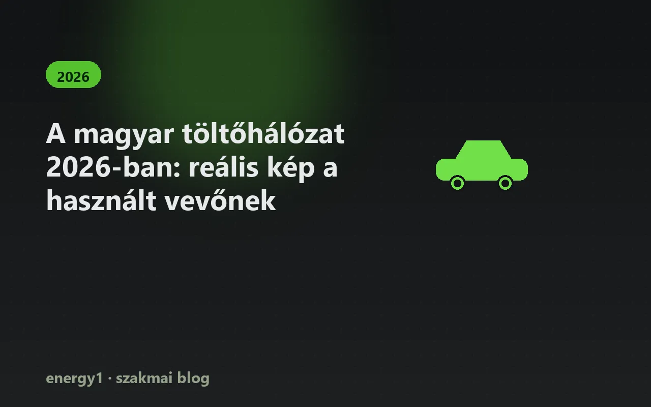 A magyar töltőhálózat 2026-ban: reális kép a használt vevőnek - 2026