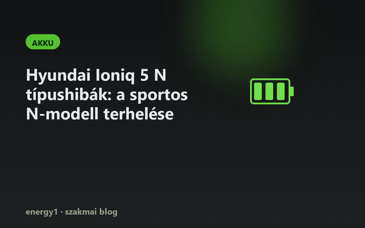 Hyundai Ioniq 5 N típushibák: a sportos N-modell terhelése - akku