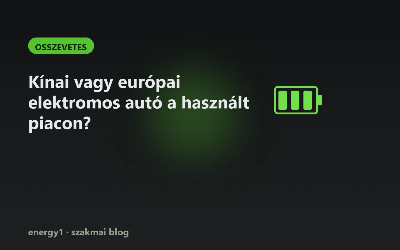 Kínai vagy európai elektromos autó a használt piacon? - osszevetes