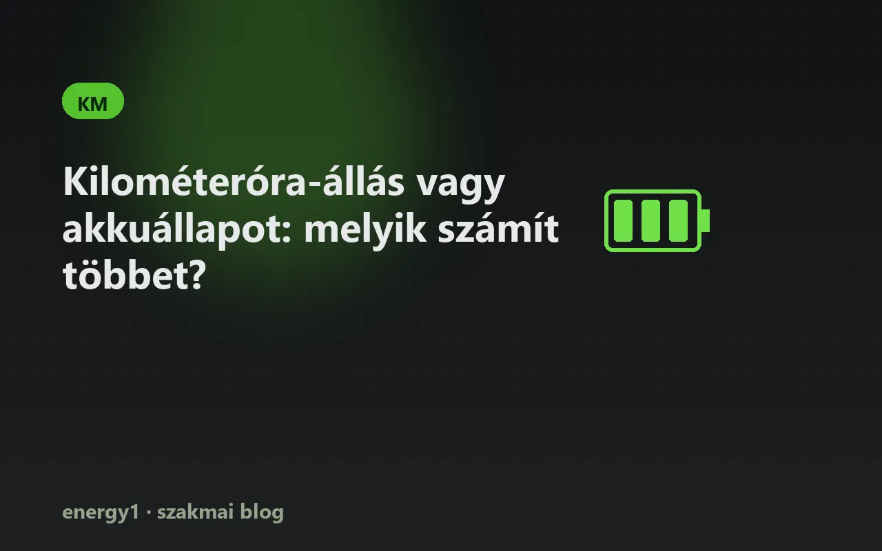 Kilométeróra-állás vagy akkuállapot: melyik számít többet? - km