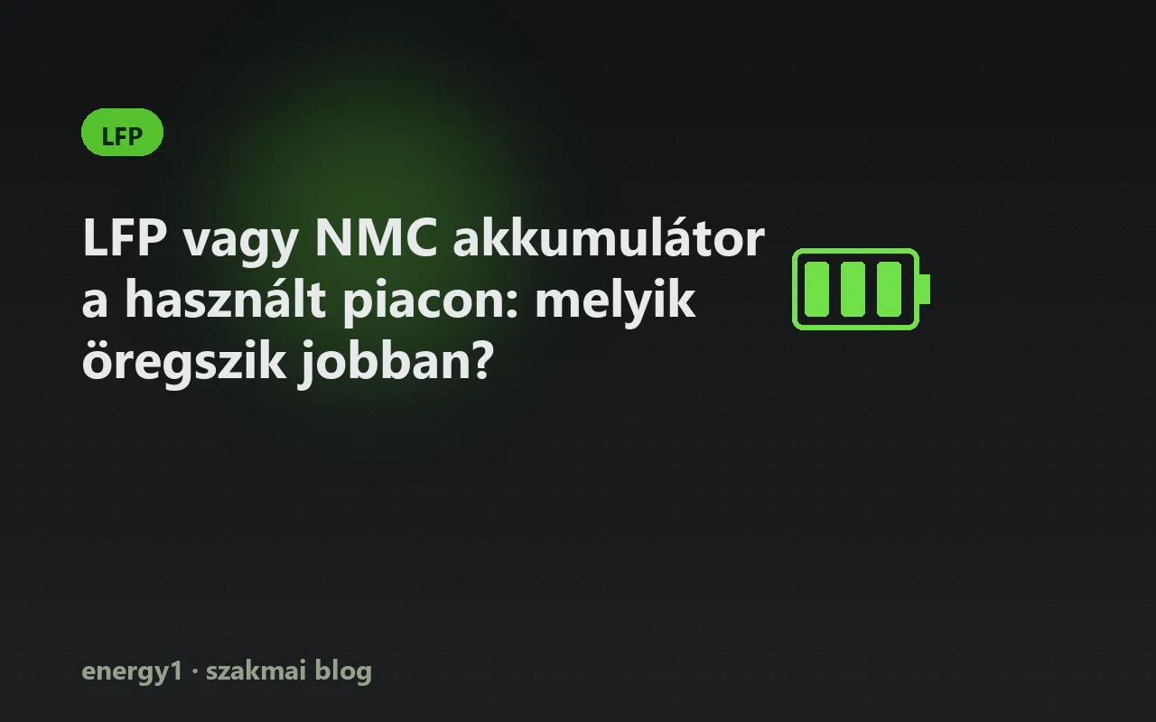 LFP vagy NMC akkumulátor a használt piacon: melyik öregszik jobban? - lfp