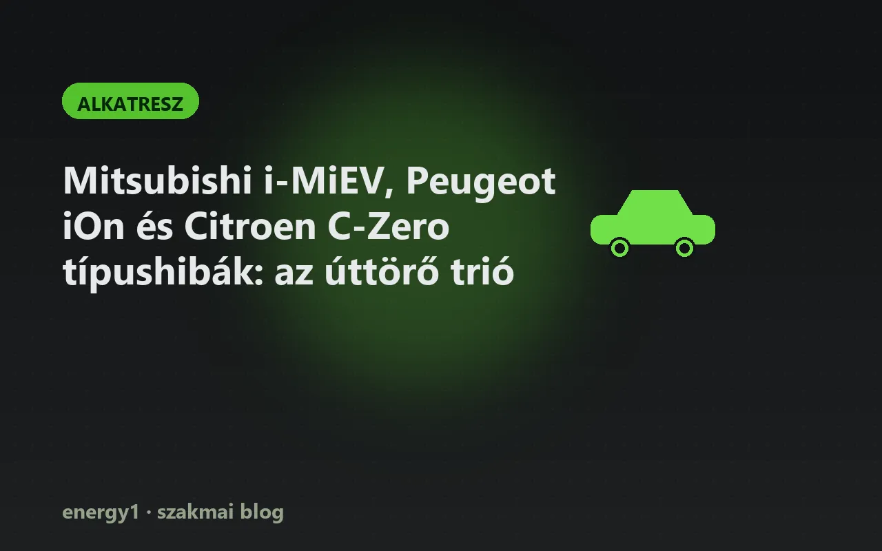 Mitsubishi i-MiEV, Peugeot iOn és Citroen C-Zero típushibák: az úttörő trió - alkatresz