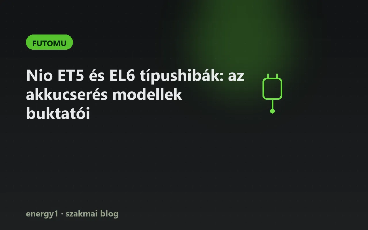 Nio ET5 és EL6 típushibák: az akkucserés modellek buktatói - futomu