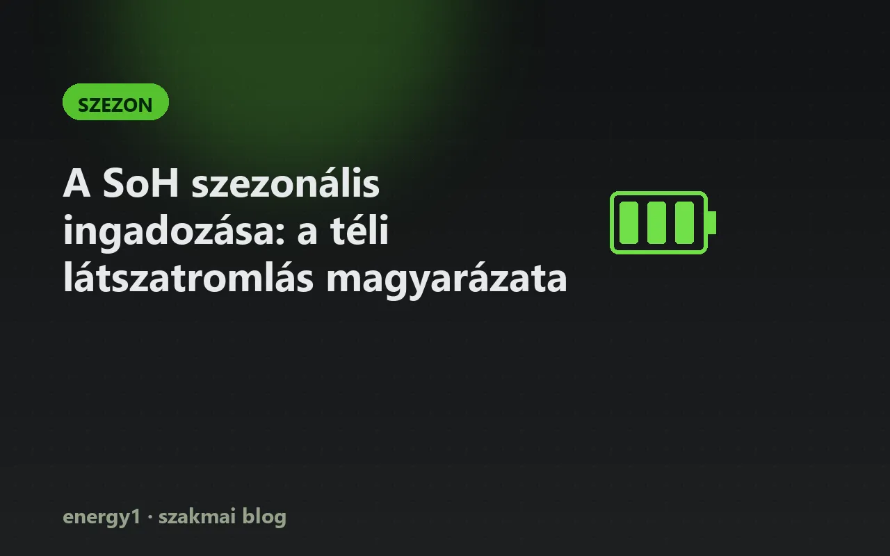 A SoH szezonális ingadozása: a téli látszatromlás magyarázata - szezon